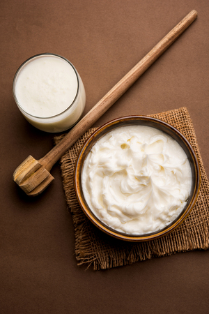 Homemade white Butter or Makhan/Makkhan in Hindi, served in a bowl. selective focusの写真素材