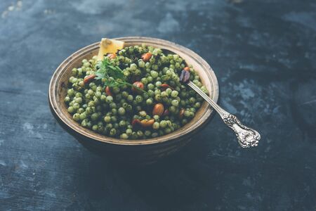 Hariyali sabudana khichdi is a delicious twist to the regular Sago khichadi made using cilantro , chillies and groundnutsの写真素材