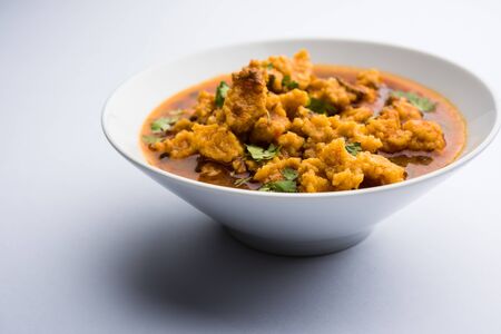 Home made mung dal masala vadi also known as Moong wadi or moongwadi or moongodi sabzi. It's a popular Maharashtrian recipe especially from Vidarbha region.の写真素材
