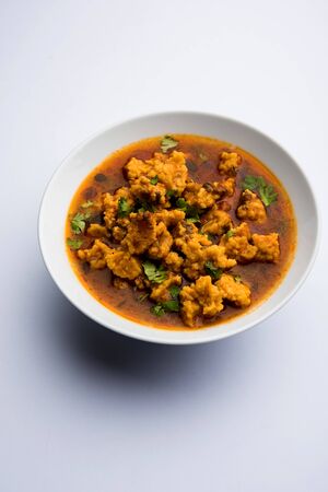Home made mung dal masala vadi also known as Moong wadi or moongwadi or moongodi sabzi. It's a popular Maharashtrian recipe especially from Vidarbha region.の写真素材