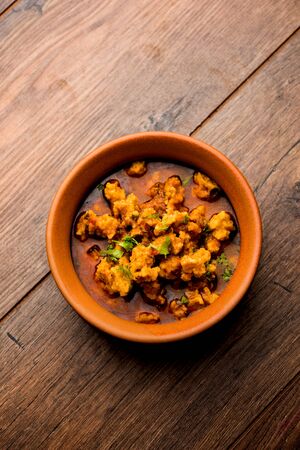 Home made mung dal masala vadi also known as Moong wadi or moongwadi or moongodi sabzi. It's a popular Maharashtrian recipe especially from Vidarbha region.の写真素材