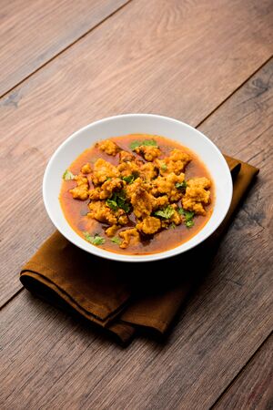 Home made mung dal masala vadi also known as Moong wadi or moongwadi or moongodi sabzi. It's a popular Maharashtrian recipe especially from Vidarbha region.の写真素材