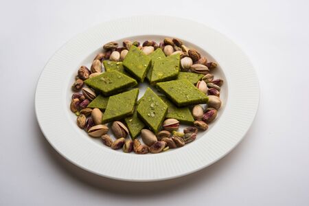 Pista Katli/Burfi/burfee or Pistachio cakeの写真素材