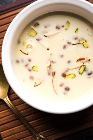 Basundi / Rabri or Rabdi - is a dessert made of condensed  milk and dry fruitsの写真素材