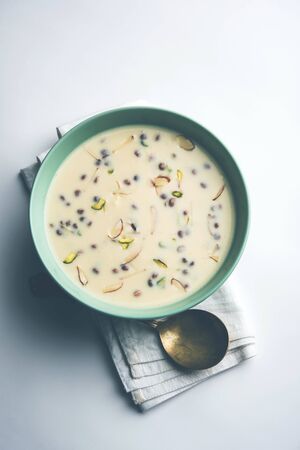 Basundi / Rabri or Rabdi - is a dessert made of condensed  milk and dry fruitsの写真素材