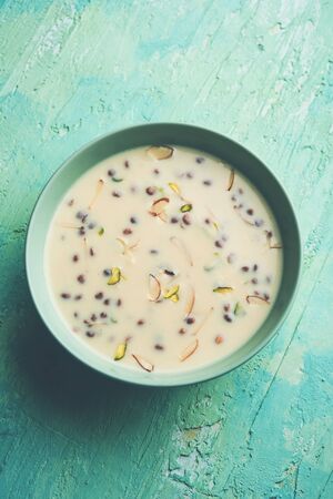Basundi / Rabri or Rabdi - is a dessert made of condensed  milk and dry fruitsの写真素材