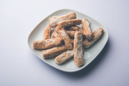 Maida Petha made using Corn Flour with sugar syrup coatingの写真素材