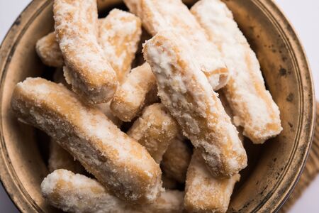 Maida Petha made using Corn Flour with sugar syrup coatingの写真素材