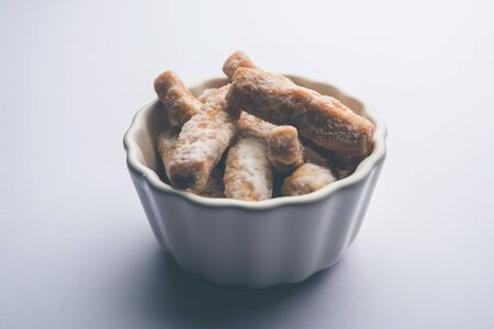 Maida Petha made using Corn Flour with sugar syrup coatingの写真素材