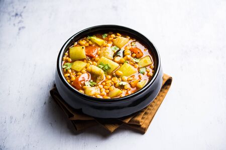 Lauki / Doodhi Chana Dal Subji or Bottlegourd Gram Curry, served in a bowl.selective focusの写真素材