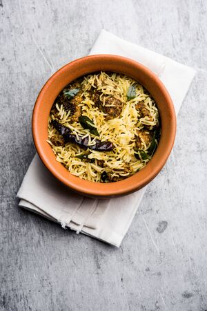 Khaman Gola Bhat is a popular recipe from Nagpur, Vidarbhaの写真素材