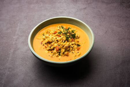Paneer Bhurji Gravy served in a bowl. selective focusの写真素材