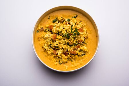 Paneer Bhurji Gravy served in a bowl. selective focusの写真素材