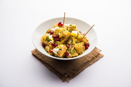 Aloo chaat or Alu chat is a popular street food originating from the Indian subcontinent, especially...