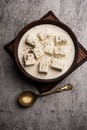 Paneer Dum Kali Mirch / Kalimirch, prepared in a white creamy gravy and black pepper powder sprinkled over it.の写真素材
