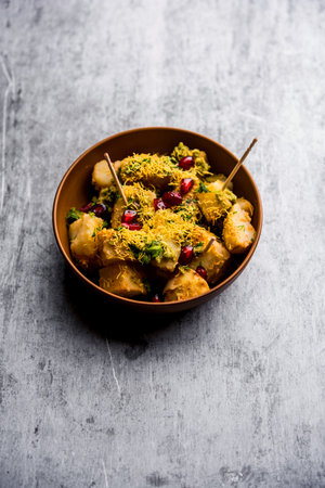 Aloo chaat or Alu chat is a popular street food originating from the Indian subcontinent, especially...