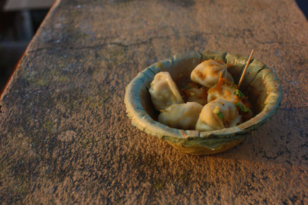 Nepal Snack Momosの写真素材