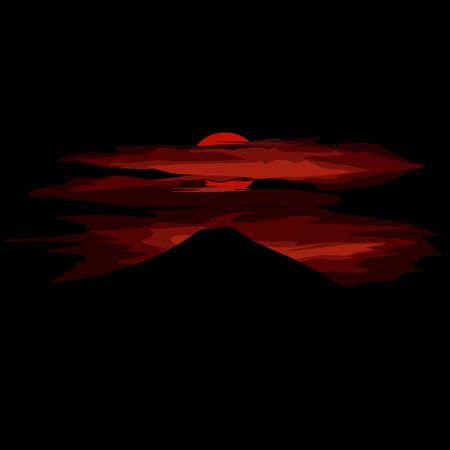 mt.slamet for design artのイラスト素材