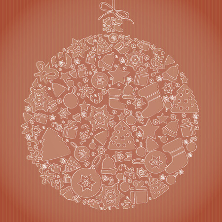 Christmas ball vector conceptのイラスト素材