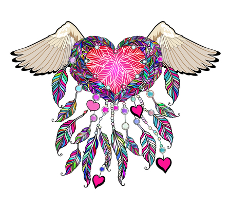 Ethnic apparel illustration - tribal amulet.のイラスト素材