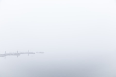 Foggy morning at the Baltic Sea.の写真素材