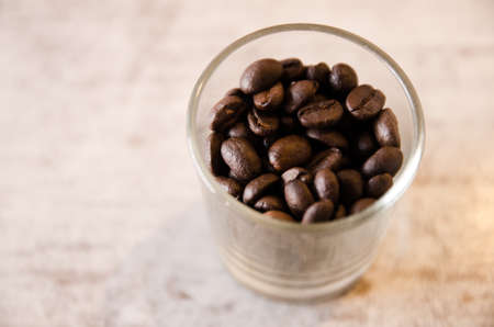 coffee beans in a cupの写真素材