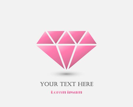 Diamond - trendy abstract design. Can be used for business visual identity. Abstract feminine template for the design of a logo.のイラスト素材