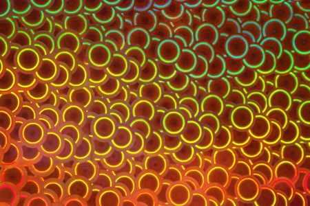 Multi-coloured spots and ringsの写真素材