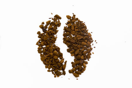 The drawn bean from coffee granulesの写真素材