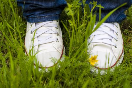 white sport shoesの写真素材