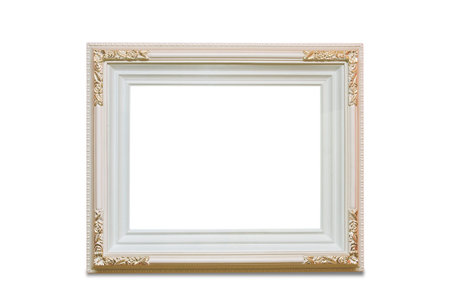White and golden picture frame