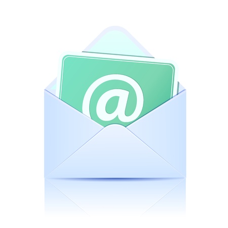 Envelope with paper card. Concept of email のイラスト素材