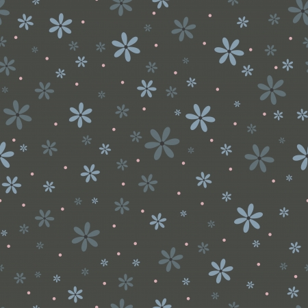 Seamless pattern with beautiful gray flowersのイラスト素材