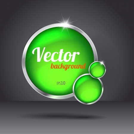 Abstract background with glass buttons as vector speech bubble のイラスト素材