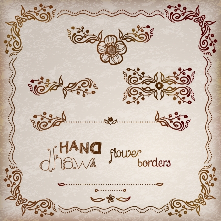 Calligraphic design elements and page decoration illustrationのイラスト素材