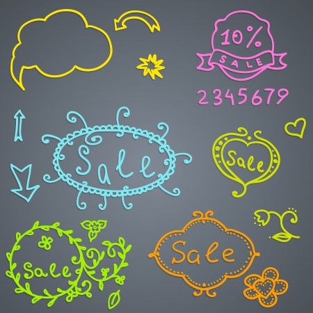 Hand draw sale element. illustrationのイラスト素材