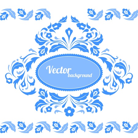 Bluel floral pattern. Vector illustrationのイラスト素材