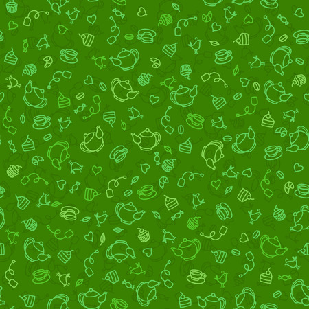 Seamless sweet tea pattern のイラスト素材