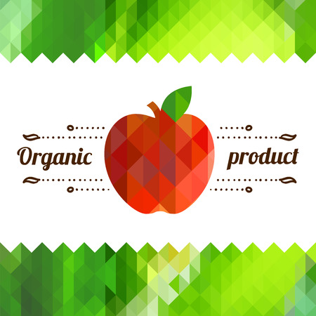 Label on color background made of triangles  Vector background with geometric shapes のイラスト素材