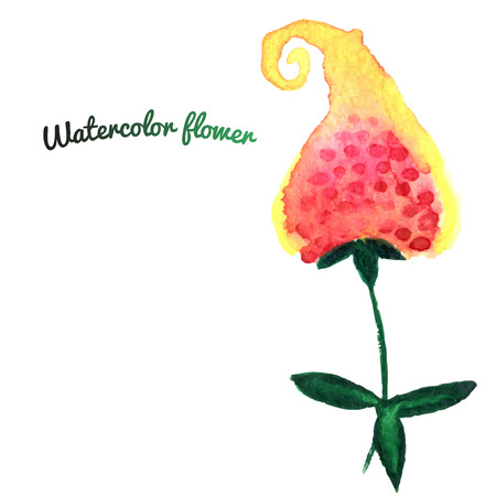 Watercolor floral card. Beautiful vector hand drawn texture. Romantic background for web pages, wedding invitations, save the date cards. Watercolor vector.のイラスト素材