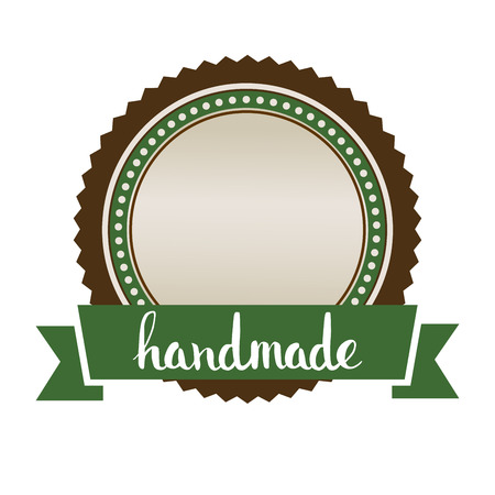 Handmade. Original custom hand lettering. Handmade calligraphy, vector. Illustration for logo, brochure and other printing projects.のイラスト素材