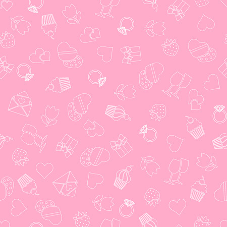 Valentine's day seamless background. Template of  Valentine's day greeting card, Valentine's day print and web projects.のイラスト素材