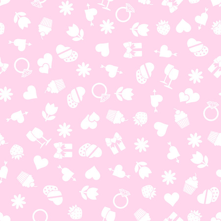 Valentine's day seamless background. Template of  Valentine's day greeting card, Valentine's day print and web projects.のイラスト素材