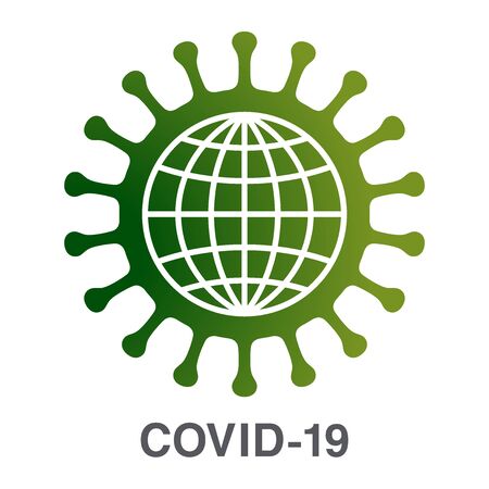 Coronavirus Spread Plane concept. Coronavirus Outbreak throughout the world. Vector illustration for logo, poster, icon, label, print and web project.のイラスト素材