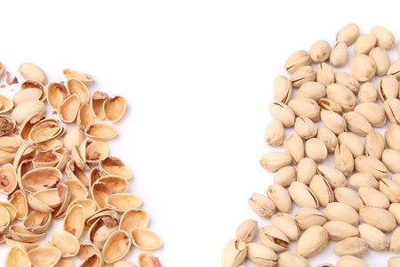 Pistachios and shellsの写真素材
