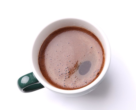cup of coffee top viewの写真素材