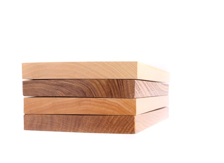 Four horizontal boards (elm, acacia, lime, oak)の写真素材