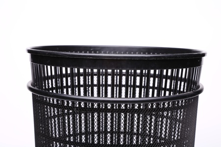A top plastic trash can close-upの写真素材