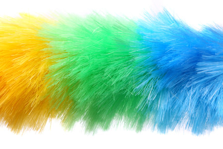 triped brush for cleaning the dust close-up as a background