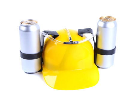 Hand free for drink on a white backgroun